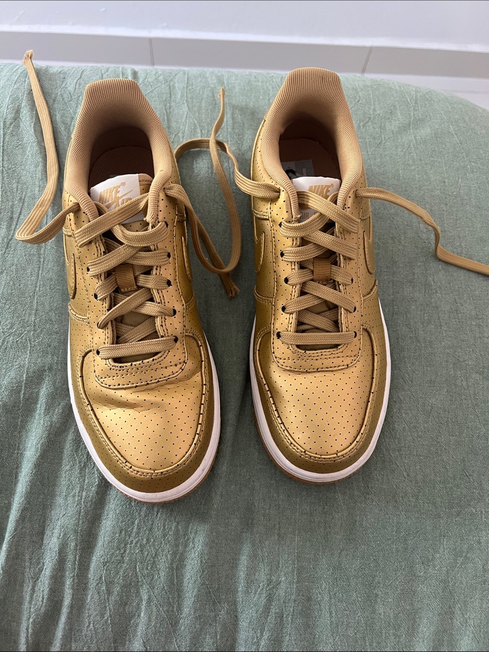 Nike Metallic Gold Low-Top Sneakers